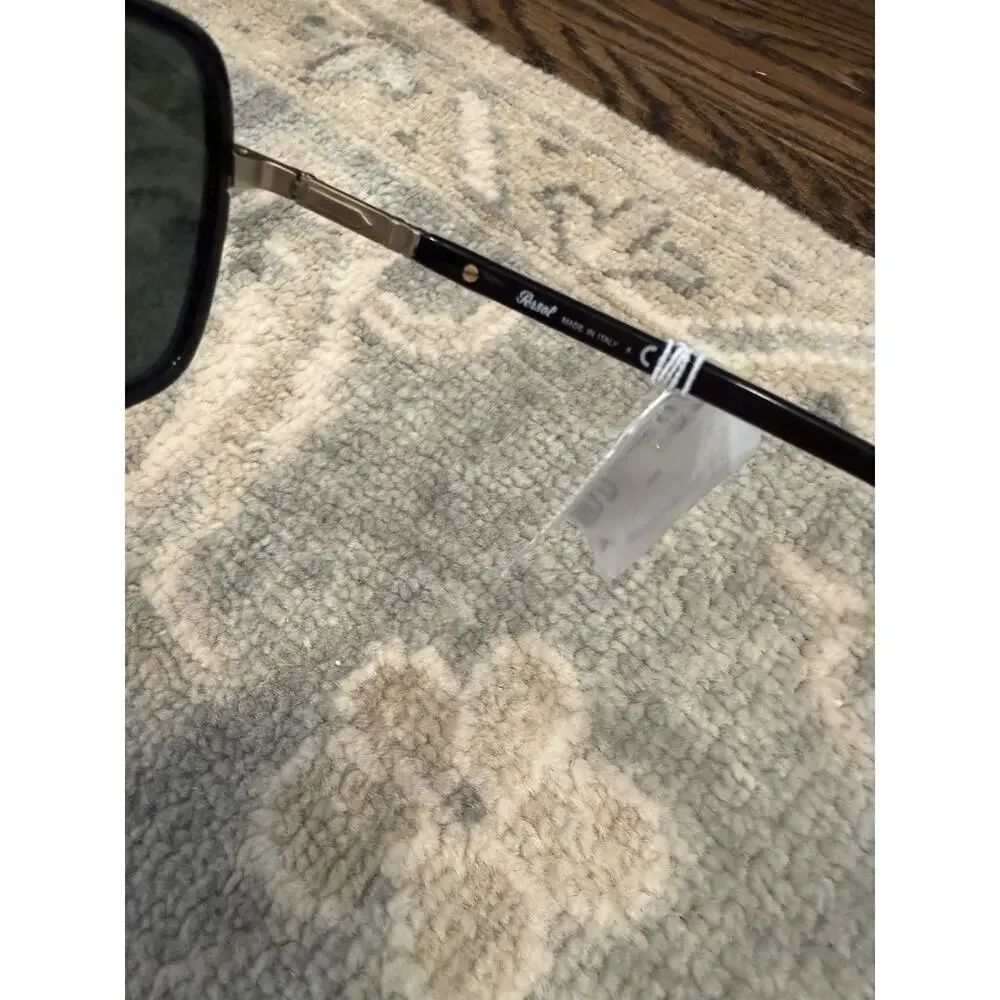 Persol Sunglasses PO2475S 51531 50mm Gold & Black / green Lens NWT